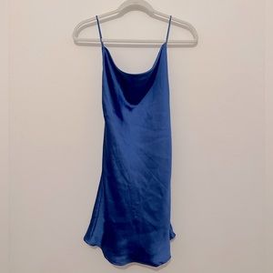 Blue cowl neck dress - Size M